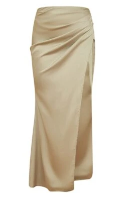 Sage Green Structured Satin V Front Ruched Split Front Maxi Skirt 9 Sage Green Structured Satin V Front Ruched Split Front Maxi Skirt -Modern Wear Boutique 0125b60c876e2dbd424dfae05128aecc8aa2179b cmw6333 6