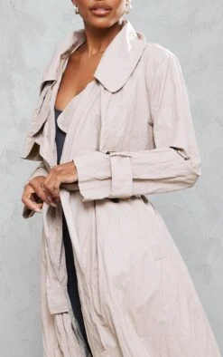 Beige Crinkled Effect Belted Trench Coat 8 Beige Crinkled Effect Belted Trench Coat -Modern Wear Boutique 0604044da406b0f8508e910c988ce800a47fbfab cnd3346 4