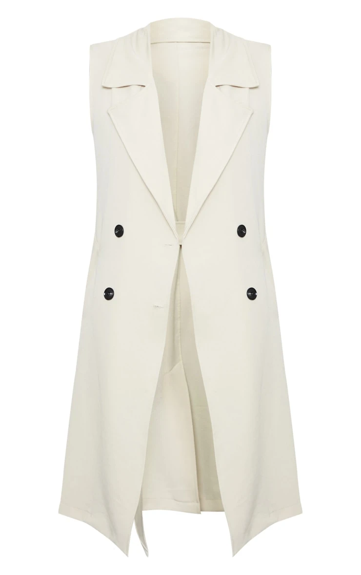 Stone Sleeveless Belted Trench Coat 5 Stone Sleeveless Belted Trench Coat - Image 5