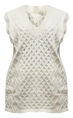Cream Oversized Cable Knit Vest -Modern Wear Boutique 0a0c6cc870e7ba3507a0c7cda825292c5e02e5a3 cnb1432 5