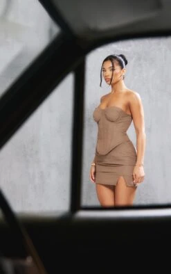 Brown Quilted Woven Micro Mini Skirt -Modern Wear Boutique 0a481766f8f84272fd2ef766dfdbf0a43763821f cnc8374 4