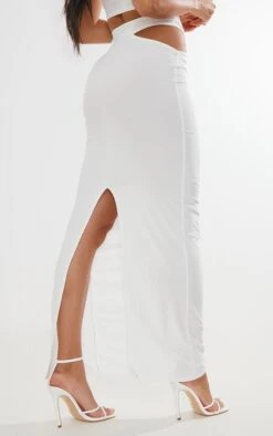 White Slinky Cut Out Waist Maxi Skirt -Modern Wear Boutique 0cd512b210e7910d8f8d794c58bb9cd9116f3c8a cnd7413 3