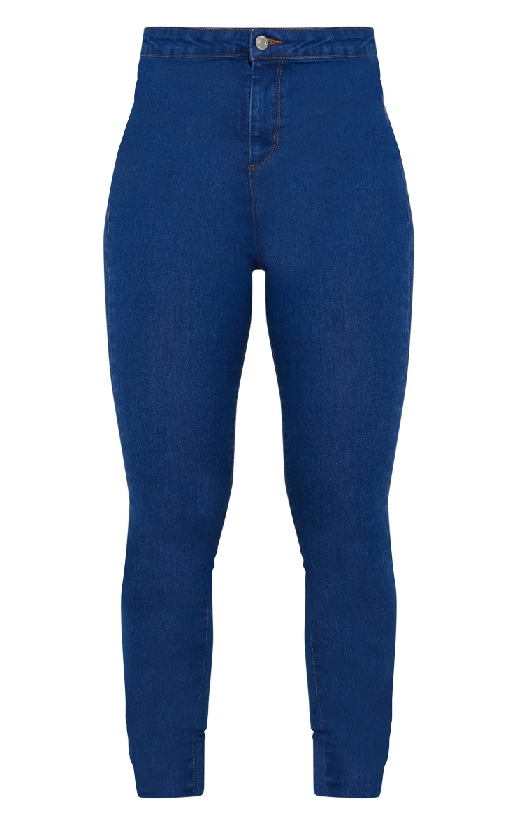 PRETTYLITTLETHING L32 Mid Blue Wash Skinny Disco Jeans 6 PRETTYLITTLETHING L32 Mid Blue Wash Skinny Disco Jeans - Image 6