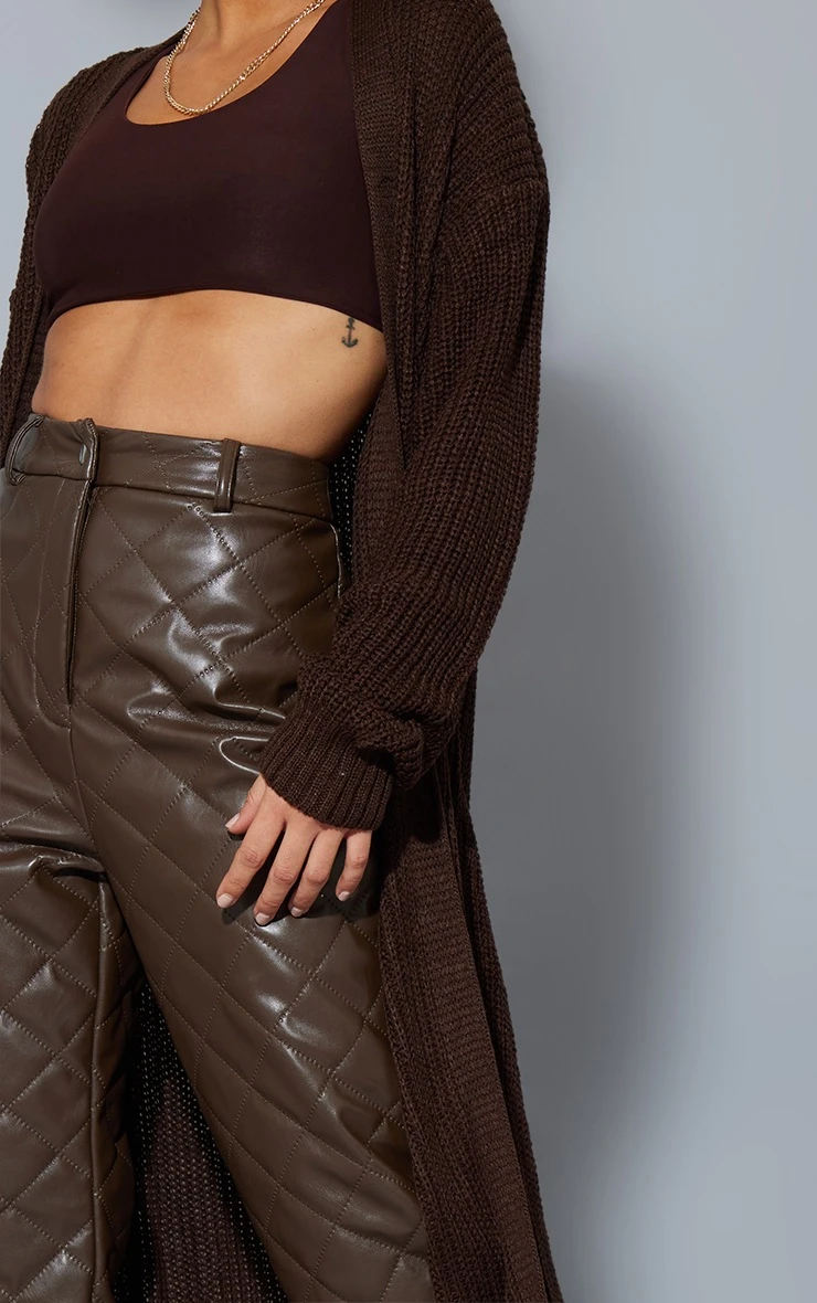 Chocolate Maxi Knit Cardigan 5 Chocolate Maxi Knit Cardigan - Image 5