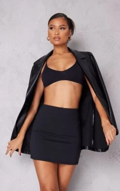 Black Stretch Woven Basic High Rise Micro Mini Skirt -Modern Wear Boutique 11818b07c07ecf2f9cfe2aa3e4e19bc3aa343188 cmv8576 4