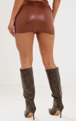 Chocolate Patent Croc Vinyl Micro Mini Skirt 8 Chocolate Patent Croc Vinyl Micro Mini Skirt -Modern Wear Boutique 12569eb4f6a38caf921919a54bbf9d5fc244c136 cnd1509 3