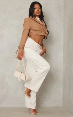 Rust Textured Look Tie Detail Cropped Blazer -Modern Wear Boutique 184166e77c0890201500532218159a4f4201d90a cmz3423 3