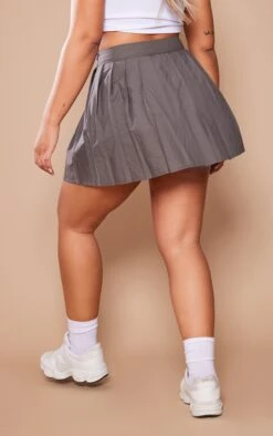 Charcoal Grey Cotton Poplin Pleated Mini Tennis Skirt -Modern Wear Boutique 186d1b27ff9f97df6a15a7ead94ca67788a790bf cnd1045 3