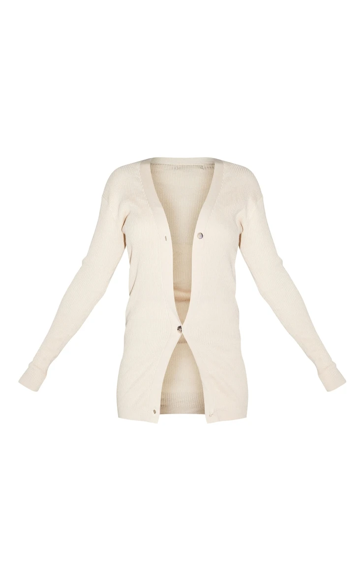 Stone Ribbed Midi Knit Cardi 6 Stone Ribbed Midi Knit Cardi - Image 6