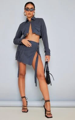 Charcoal Woven Raw Hem Buckle Trim Cropped Blazer 7 Charcoal Woven Raw Hem Buckle Trim Cropped Blazer -Modern Wear Boutique 1dd0de828d630b76116463da07045156c351b0e6 cna0706 3