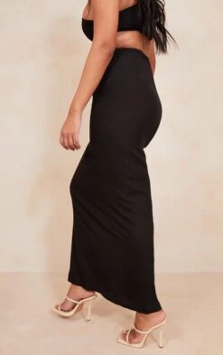Black Brushed Woven Ruched V Front Maxi Skirt 7 Black Brushed Woven Ruched V Front Maxi Skirt -Modern Wear Boutique 2203c59e28a292f01a89667dc63bd9b932e6066f cmy1320 3