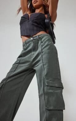 Khaki Cargo Pocket Detail Baggy Boyfriend Jeans 10 Khaki Cargo Pocket Detail Baggy Boyfriend Jeans -Modern Wear Boutique 23bc9d1ae3c1898923b4012923d882f1c35cda9c cmv3699 4