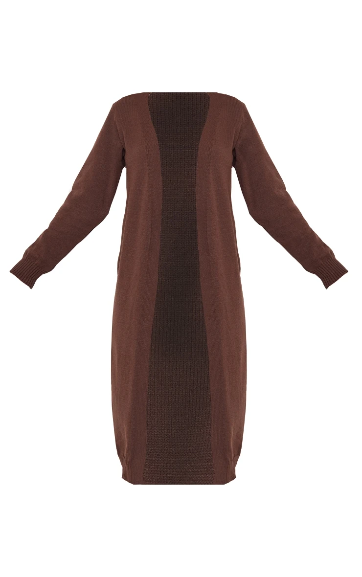 Chocolate Maxi Fine Knitted Cardigan 5 Chocolate Maxi Fine Knitted Cardigan - Image 5