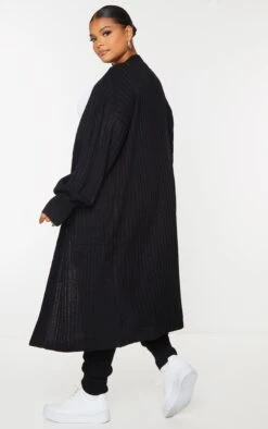 Plus Black Ribbed Knit Midi Cardigan -Modern Wear Boutique 286394f96c3722bfc787d79e7786faccc9c73957 cmr3423 2