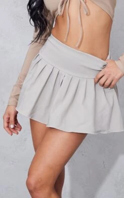 Light Grey Stretch Woven Low Rise Pleated Micro Mini Skirt 10 Light Grey Stretch Woven Low Rise Pleated Micro Mini Skirt -Modern Wear Boutique 2eb6328adb22acbab9c47e6ef189cb3abec930fe cnd8460 5