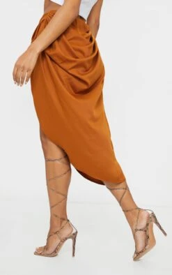 Brown Ruched Side Midi Skirt -Modern Wear Boutique 3085085fa0092ada17b1dc82a95a267b03c754aa cmn8197 3