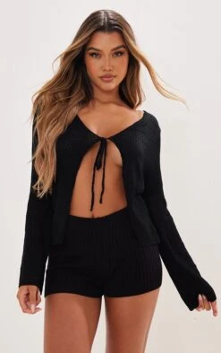Black Pointelle Knit Lace Front Cardi 7 Black Pointelle Knit Lace Front Cardi -Modern Wear Boutique 30fc2a17313185a24f57fe1e9af6166dae476825 cnd6893 3