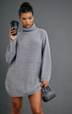 Grey Knit Roll Neck Jumper Dress -Modern Wear Boutique 34a41f1afb1b2cbd30729b653819e33c37a89504 cnc0966 3