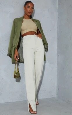 Sand Split Hem Jeans