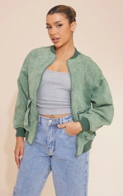 Washed Khaki Acid Wash Oversized Pocket Detail Denim Bomber Jacket 9 Washed Khaki Acid Wash Oversized Pocket Detail Denim Bomber Jacket -Modern Wear Boutique 3aaf3cfc7fda3a2e96ed5089559c72a203a95d5e cnc1973 1