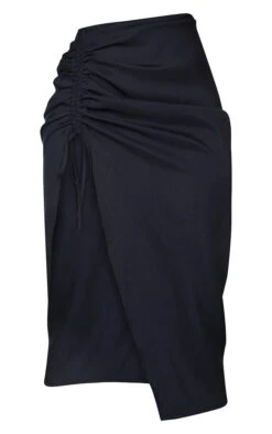 Black Woven Ruched Detail Midi Skirt -Modern Wear Boutique 3d98309b5c4e10291b007a672f090dc54c3bf277 cmo3044 5