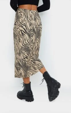 Brown Zebra Print Plisse Printed Midi Skirt -Modern Wear Boutique 3deb7801803cd4eb610aa469aff76228e6266980 cmo3062 3