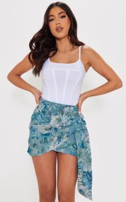 Blue Floral Jacquard Ruched Side Mini Skirt 9 Blue Floral Jacquard Ruched Side Mini Skirt -Modern Wear Boutique 446a62e9b48862e8077cf76a454a96a7a30abcbb cnd3742 4