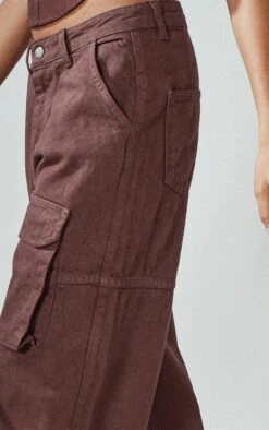 Brown Cargo Pocket Wide Leg Jeans -Modern Wear Boutique 4479f7ca92143fdda81ac33671ea4b6a3227191f cmv3896 4