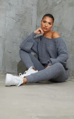 Grey Waffle Knitted Lounge Set 8 Grey Waffle Knitted Lounge Set -Modern Wear Boutique 481effab5f0dc2283c0762bfb7d6f477a718a79e clv3625 3