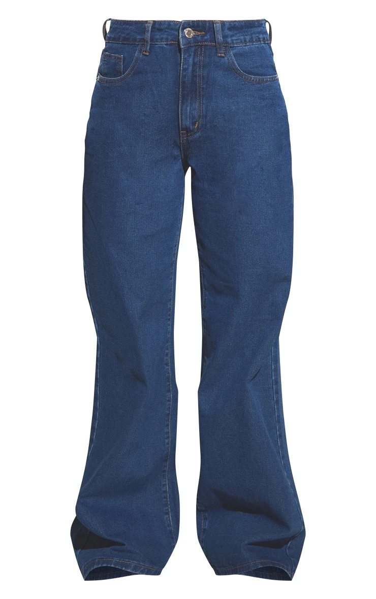 Indigo Blue Wash Lightweight Wide Leg Jeans 5 Indigo Blue Wash Lightweight Wide Leg Jeans - Image 5