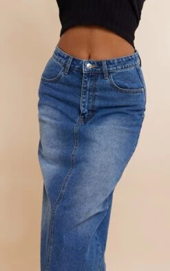 Mid Blue Wash Raw Hem Denim Maxi Skirt 8 Mid Blue Wash Raw Hem Denim Maxi Skirt -Modern Wear Boutique 49f2fa31c47b7d36e4014bf77106a9e4161044a9 cnc9812 4