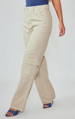 RENEW Oatmeal Cargo Pocket Baggy Wide Leg Jeans -Modern Wear Boutique 4c176f3c35784d34c9021de7c81fec8151cc97ad cmv3897 2