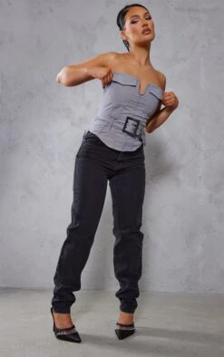 PRETTYLITTLETHING L32 Black Wash Mom Jeans -Modern Wear Boutique 4e2929d79c8767e91f216a16b172668410fa309e cmy8028 3