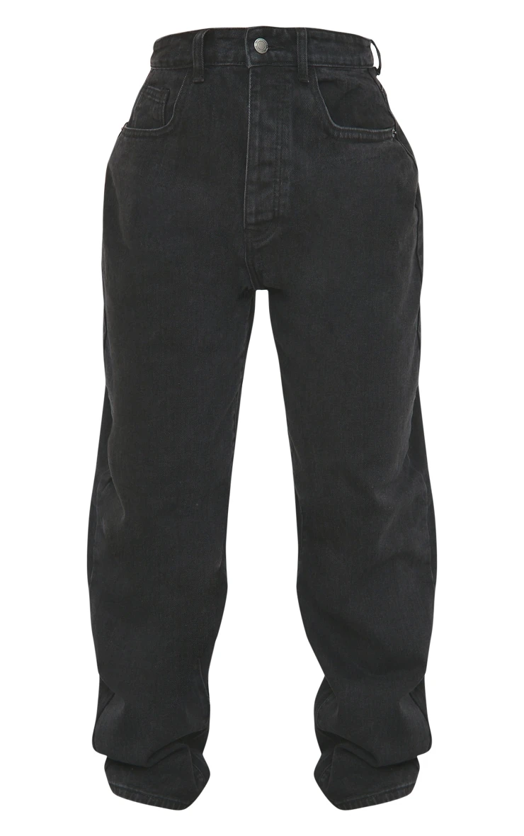 PRETTYLITTLETHING L30 Washed Black Boyfriend Jeans 6 PRETTYLITTLETHING L30 Washed Black Boyfriend Jeans - Image 6