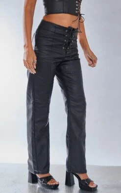 Black Lace Up Detail Coated Denim Straight Leg Jeans 7 Black Lace Up Detail Coated Denim Straight Leg Jeans -Modern Wear Boutique 504555dab8ce8902731e90e5f2436fe2f051ef9b cna7306 2