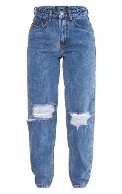 PRETTYLITTLETHING Dark Blue Knee Rip Mom Jeans -Modern Wear Boutique 54f3b9d87d88f6e77f5d6d6b6c3ca7195780f48c cmc3993 5