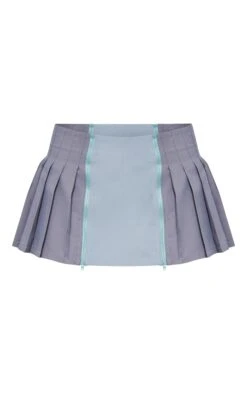 Grey Woven Zip Panel Pleated Micro Mini Skirt 9 Grey Woven Zip Panel Pleated Micro Mini Skirt -Modern Wear Boutique 55cac0fdc4a8dbe915795119e37278e78768fddf cnd1116 6