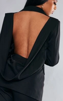 Black Draped Open Back Blazer 8 Black Draped Open Back Blazer -Modern Wear Boutique 56936b790505d9af10741cb54cff18e1fe602f6a cnc6100 4