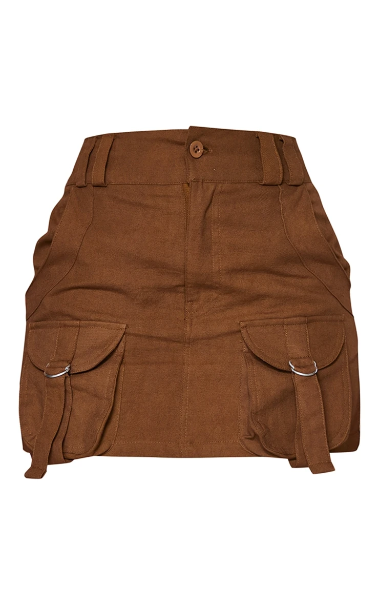 Espresso Cargo Pocket Detail Micro Mini Skirt 6 Espresso Cargo Pocket Detail Micro Mini Skirt - Image 6