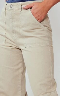 RENEW Oatmeal Cargo Pocket Baggy Wide Leg Jeans -Modern Wear Boutique 583927bc03b8dbef5b366a35a61aa36aa806510a cmv3897 4