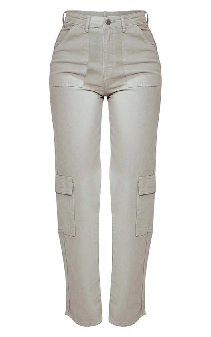 RENEW Grey Cargo Pocket Baggy Wide Leg Jeans 6 RENEW Grey Cargo Pocket Baggy Wide Leg Jeans - Image 6