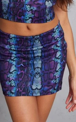 Purple Snake Print Stretch Woven Micro Mini Skirt -Modern Wear Boutique 59911ca78b1936a06f613523b809f880f076a1f5 cna8144 5
