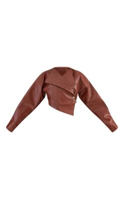 Tan Cross Over Detail Cropped Biker Jacket -Modern Wear Boutique 5b4b7d7b1f1d7550f02bc18134095d5b658c698a cnc6107 5