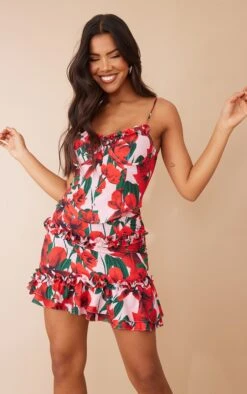 Red Floral Print Ruffle Hem Mini Skirt 9 Red Floral Print Ruffle Hem Mini Skirt -Modern Wear Boutique 5fa9a46a06179e1ba2c83a6ca079b22be7035c6d cnc5062 4