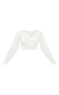 Cream Boucle Knit Cross Front Jumper -Modern Wear Boutique 6099014e567e2902f43fc1afedac6dd36668d557 cnc5815 5