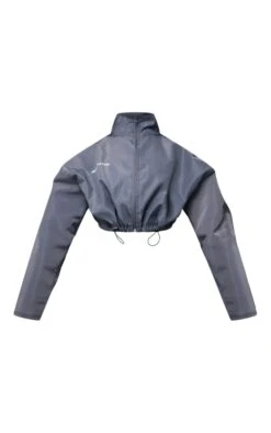 PRETTYLITTLETHING Charcoal Grey Oversized Toggle Hem Windbreaker -Modern Wear Boutique 638ab5fa9ec602e280c27904c4d0bd8b5266bd12 cnc0431 5