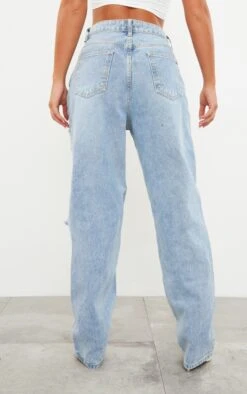 PRETTYLITTLETHING Light Blue Wash Open Knee Boyfriend Jeans -Modern Wear Boutique 63a395dde7331bb21f4c0765f4868a3f7258ba14 cmm4756 3