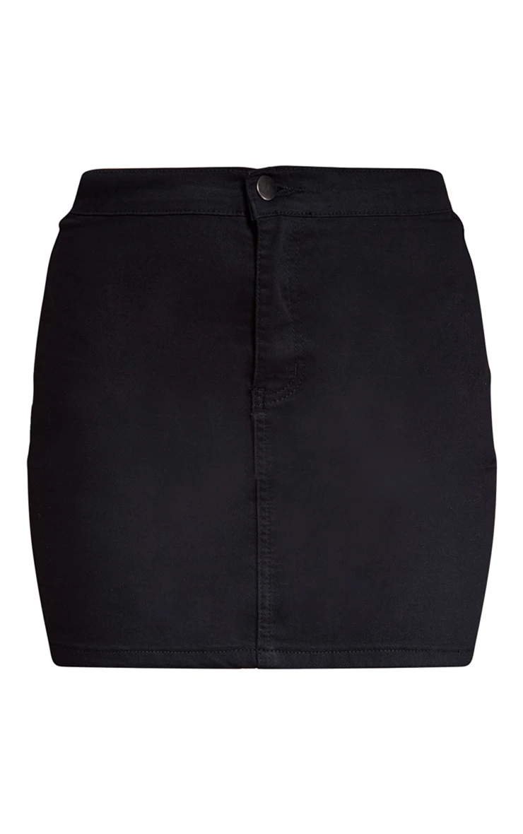 Black Disco Fit Denim Skirt 6 Black Disco Fit Denim Skirt - Image 6