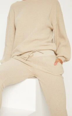 Stone Waffle Knitted Lounge Set -Modern Wear Boutique 665566dc0dc175cdad0d930cb11355c8fb59b5fb CLW6416 6