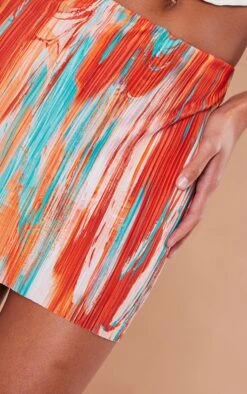 Orange Teal Printed Plisse Micro Mini Skirt -Modern Wear Boutique 66804edd8d1e4c1c49d00357ae2b56e1dd608ac3 cnd9332 5